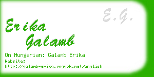erika galamb business card